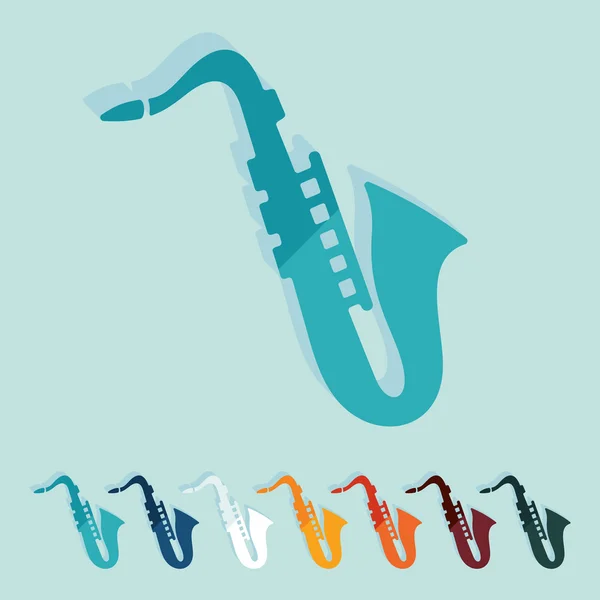 Design plat : saxophone — Image vectorielle