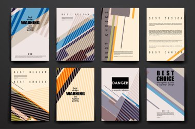 Broşür, poster tasarım şablonları kümesi