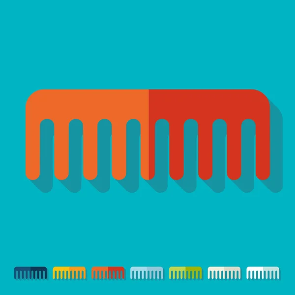 Flat design: comb — Stock Vector