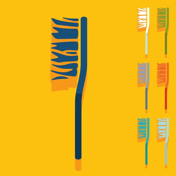 Επίπεδου σχεδιασμού: οδοντόβουρτσα — Διανυσματικό Αρχείο