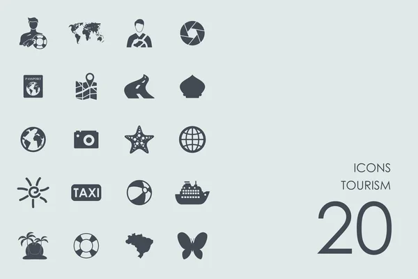 Set of tourism icons — Stock Vector