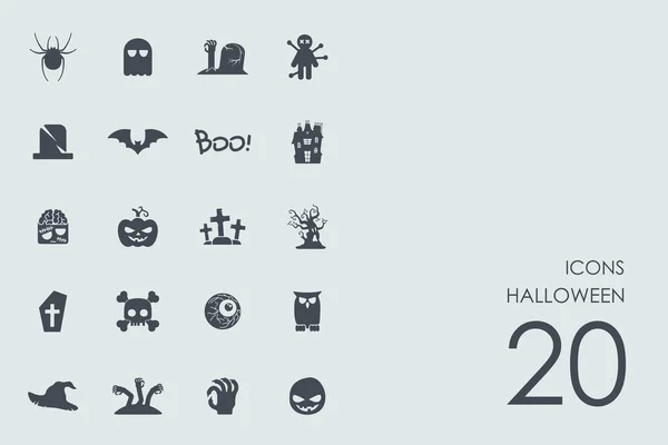 Set van Halloween pictogrammen — Stockvector