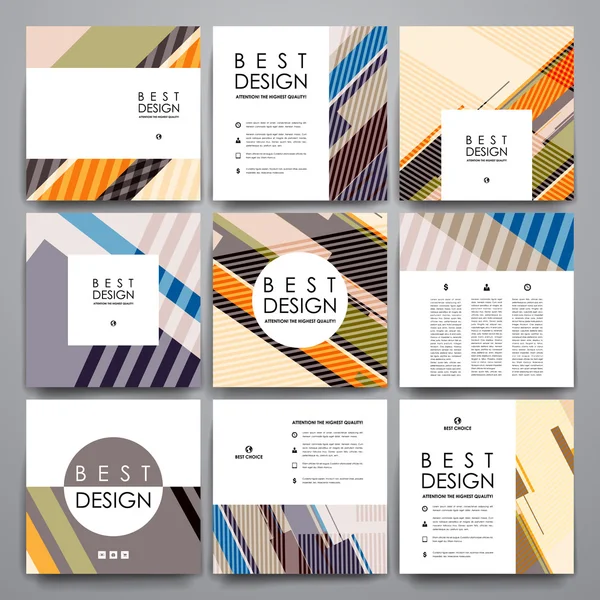 Set de folleto, plantillas de diseño de póster — Vector de stock