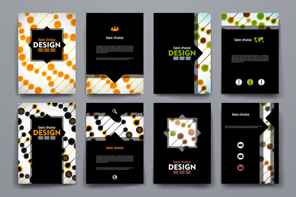 Set of brochure, poster design templates