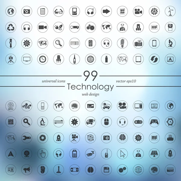 Set of technology icons — Stock Vector