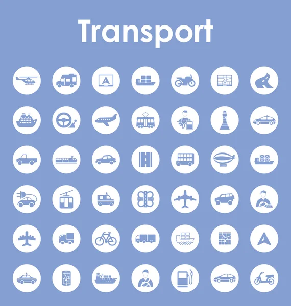 Set of transport simple icons — Stock Vector