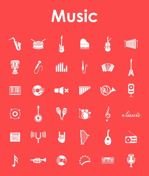 Sada hudebních ikon — Stockový vektor