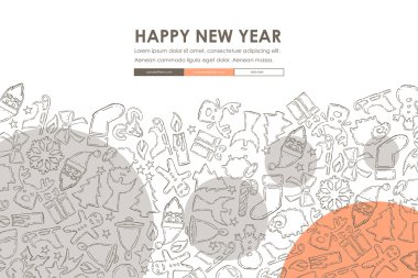 Noel Doodle Web sitesi şablon tasarımı