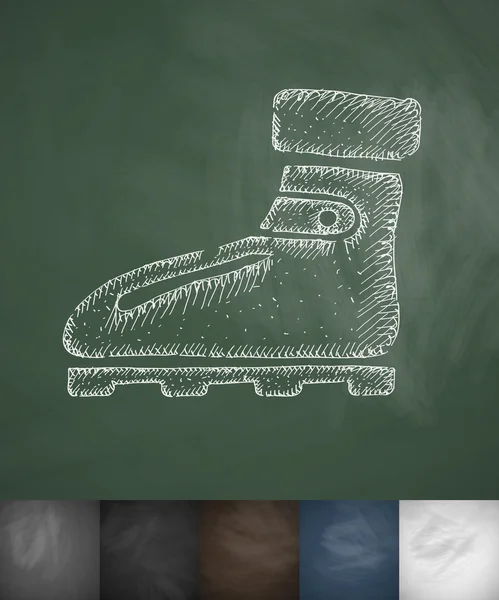 Hand drawn boots icon — Stock Vector