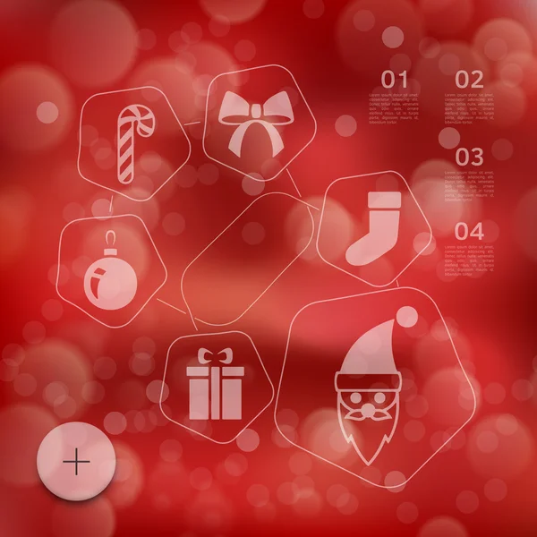 Modèle infographique de Noël — Image vectorielle