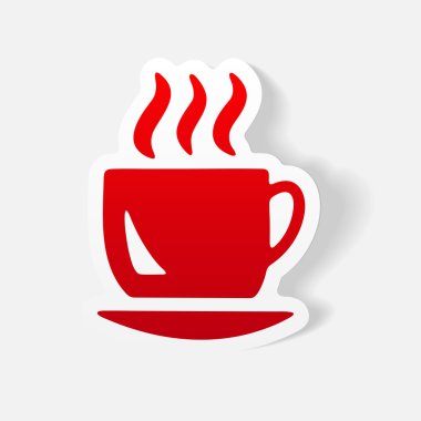 kahve gerçekçi etiket 