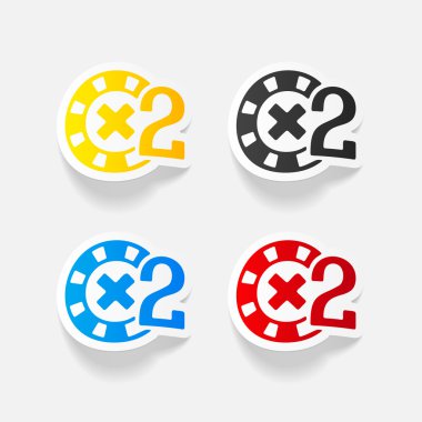  fiş Casino gerçekçi çıkartmaları