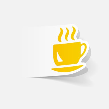 kahve gerçekçi etiket 