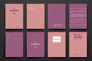 Broşür, poster tasarım şablonları kümesi