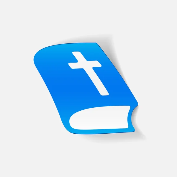 Bible realistic sticker — Stock Vector