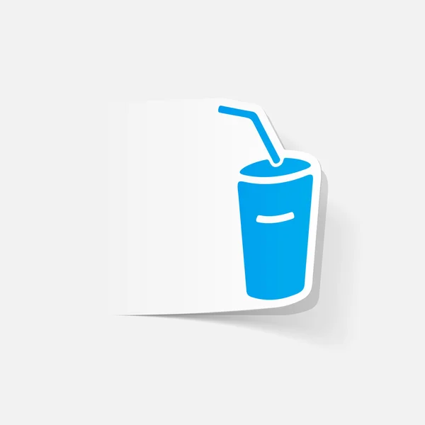 Soda realistische sticker — Stockvector