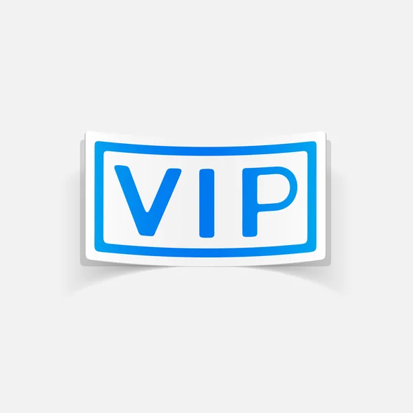 VIP realistické nálepka — Stockový vektor