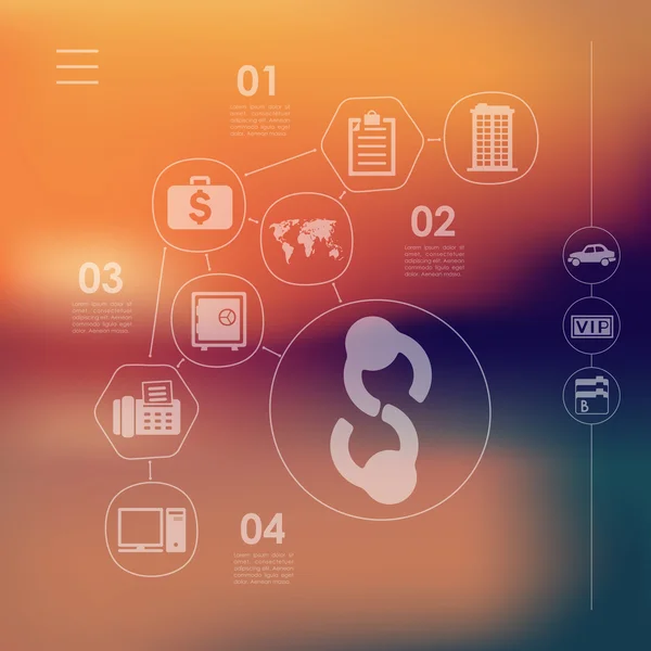 Infográfico de negócios com modelo — Vetor de Stock