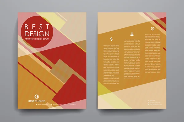 Set de folleto, plantillas de diseño de póster — Archivo Imágenes Vectoriales