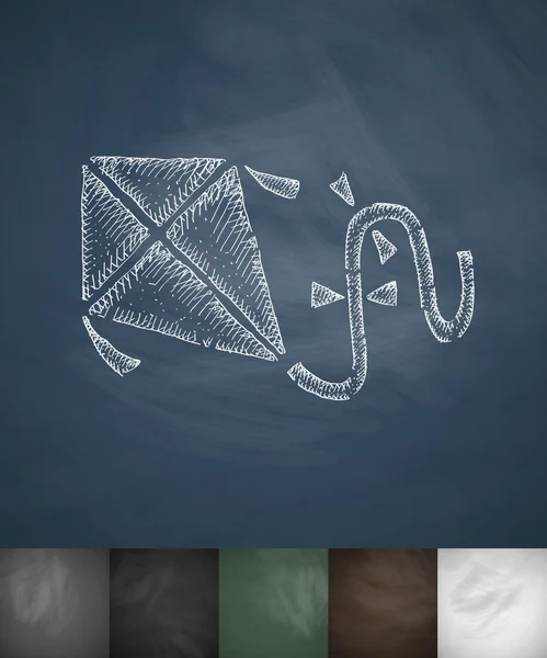 Icona aquilone disegnato a mano — Vettoriale Stock
