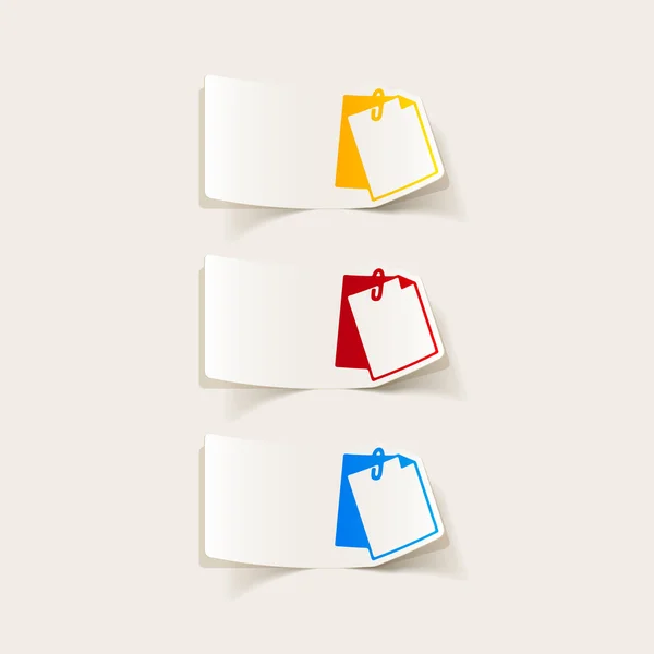 Clipboard adesivos realistas — Vetor de Stock