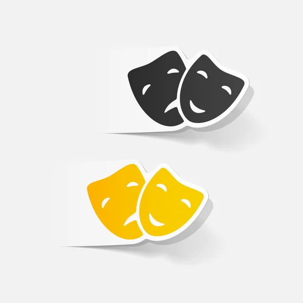 Mask realistische stickers — Stockvector