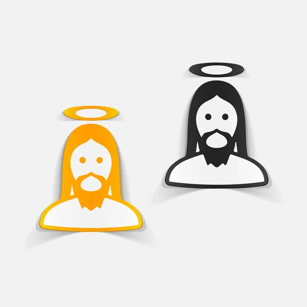 Jezus realistische stickers — Stockvector