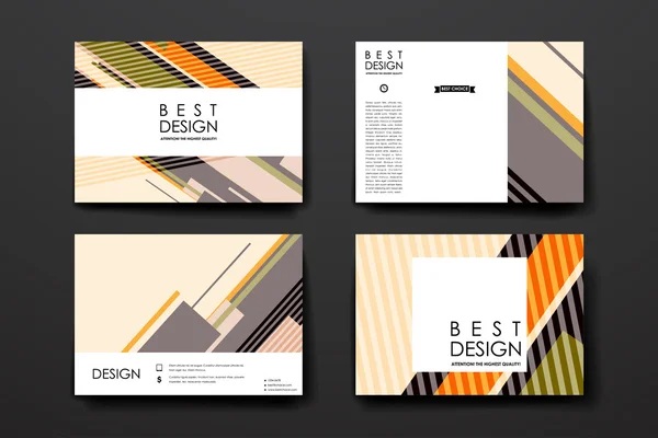 Set di brochure, modelli di poster design — Vettoriale Stock