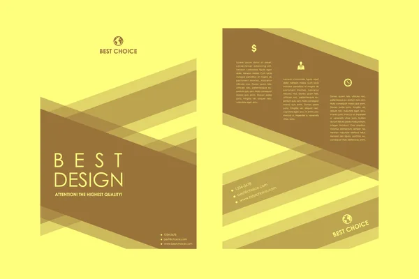 Broşür, poster tasarım şablonu — Stok Vektör