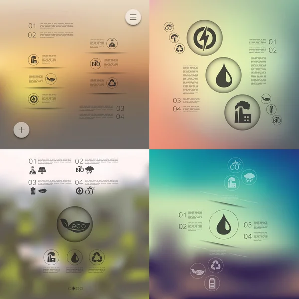 Plantilla de Infografía Ecológica — Archivo Imágenes Vectoriales