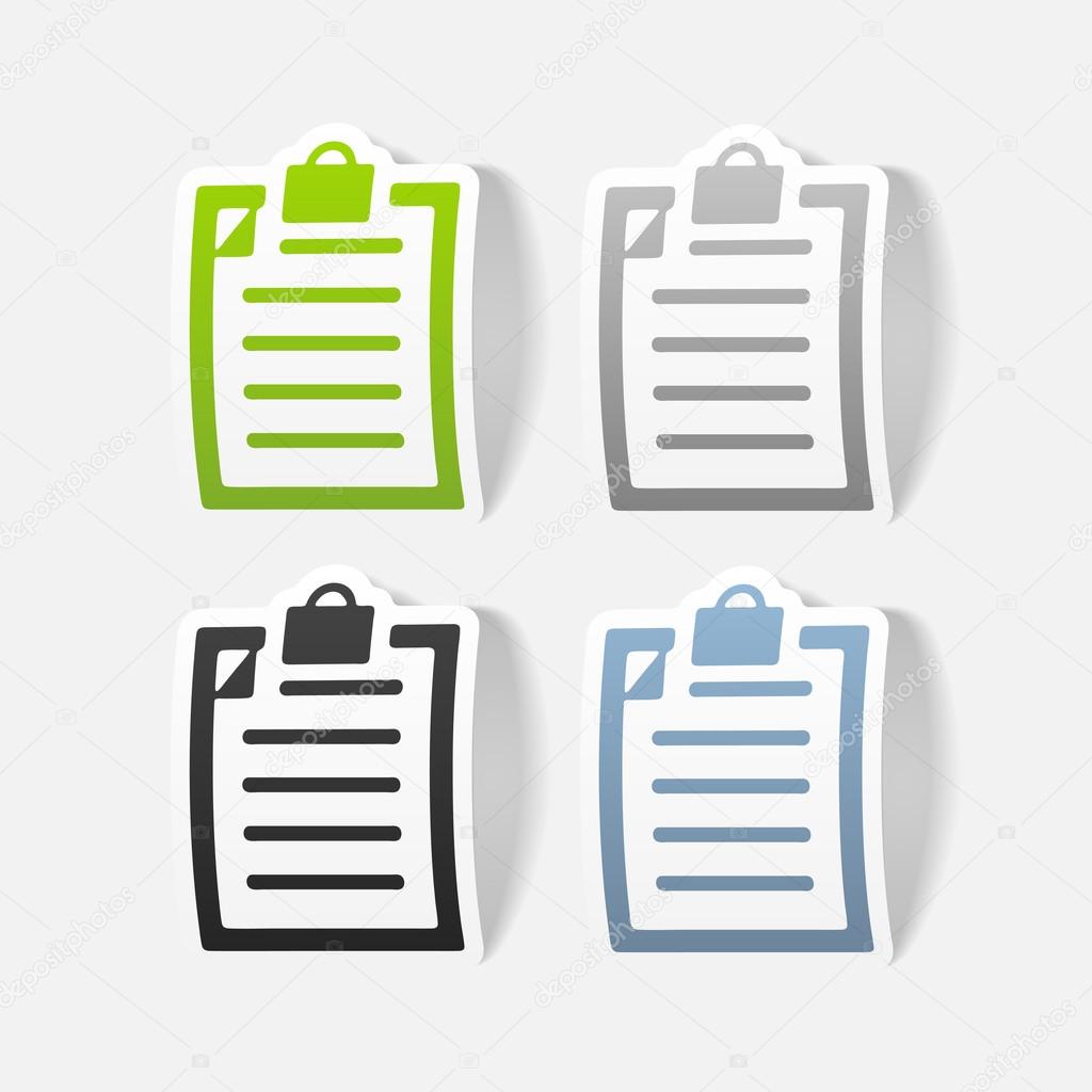 Clipboard realistic stickers Stock Vector by ©Palau83 113698680