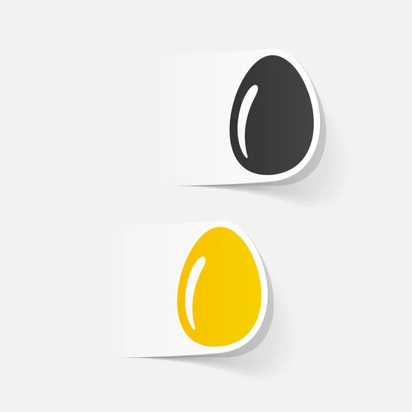 Easter egg realistic stickers — Stock Vector