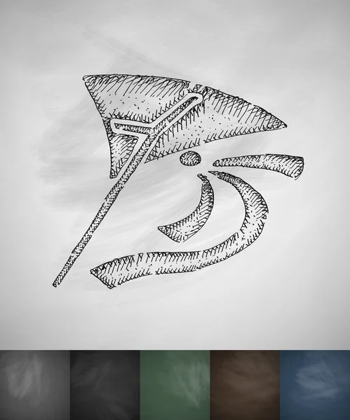 Ikona ruky nakreslené draka — Stockový vektor