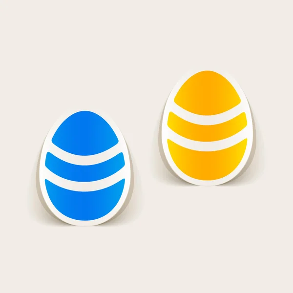 Easter egg realistic stickers — Stock Vector