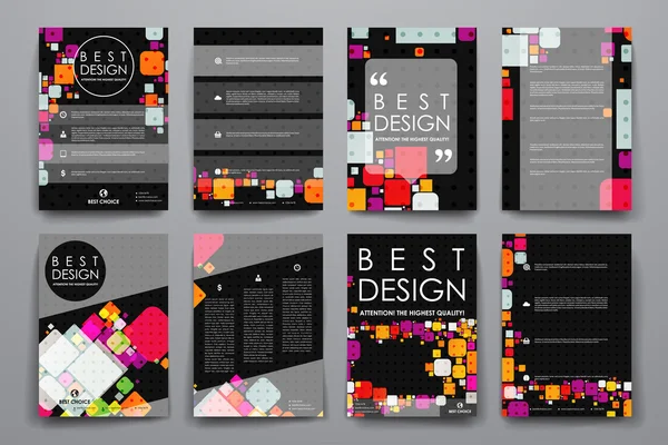 Set of brochure, poster design templates — Stock Vector