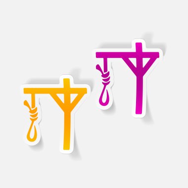 darağacı gerçekçi çıkartmaları