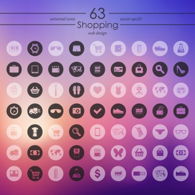 alışveriş simgeleri dizisi