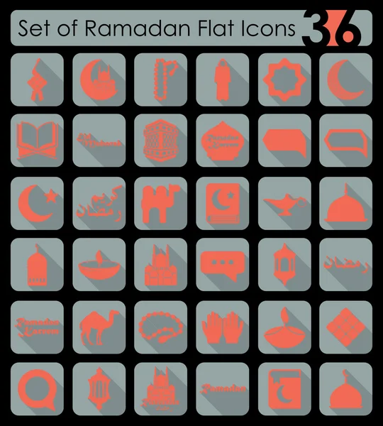 Set ikon ramadan - Stok Vektor