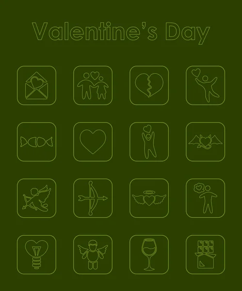 Set of Valentine's Day icons — Stock Vector