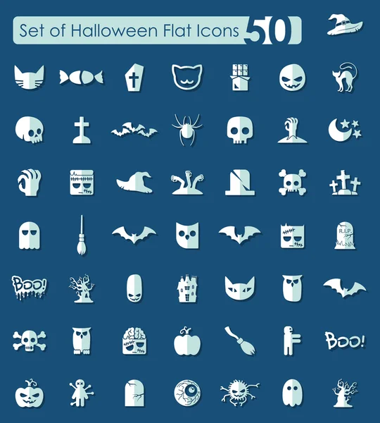 Set of Halloween icons — Stock Vector