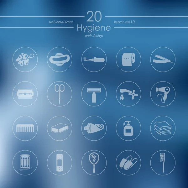 Conjunto de iconos de higiene — Archivo Imágenes Vectoriales