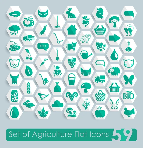 Conjunto de iconos agrícolas — Archivo Imágenes Vectoriales