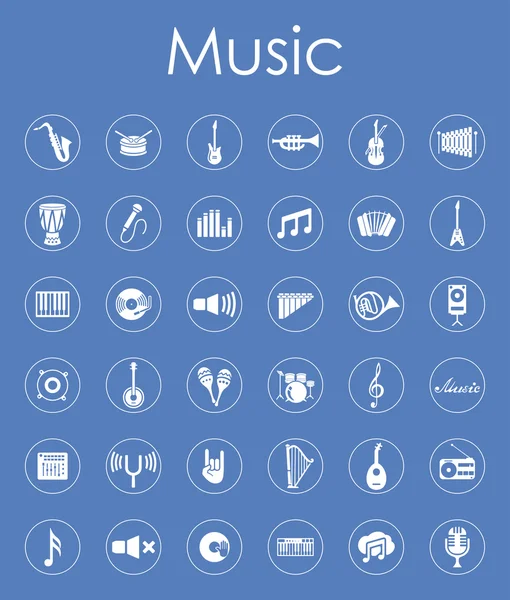 Uppsättning musik ikoner — Stock vektor