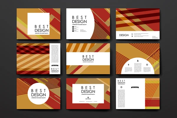 Set of brochure templates in abstract style — Stock Vector