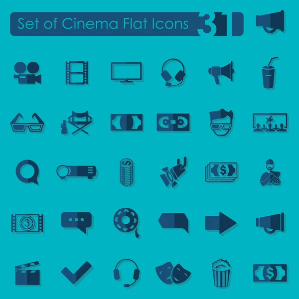 Conjunto de iconos de cine — Archivo Imágenes Vectoriales