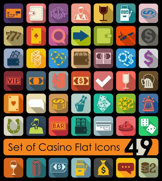 Set of casino icons — Stock Vector