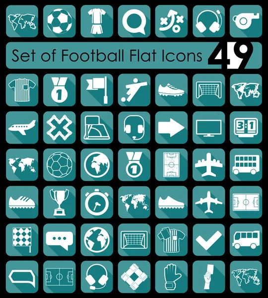 Set of football icons — Stock Vector