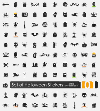 Cadılar Bayramı çıkartmaları.