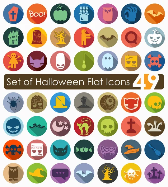 Set di icone di Halloween — Vettoriale Stock