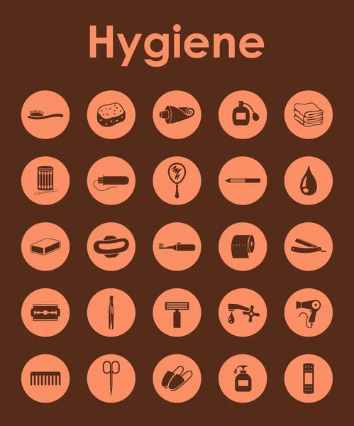 Set of hygiene simple icons — Stock Vector